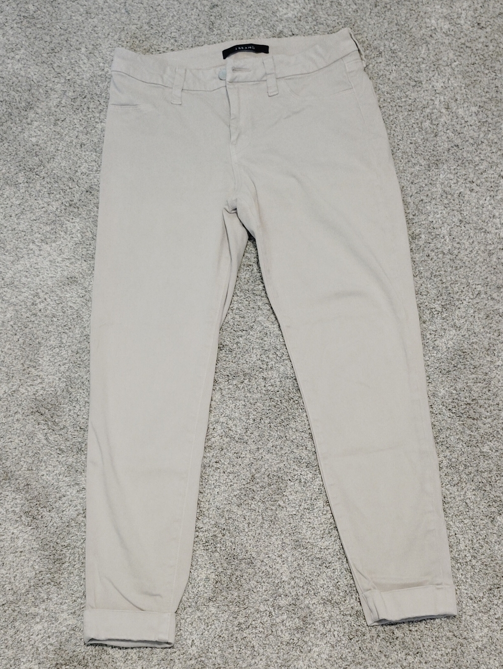 J Brand Slim Crop Chino Pants in Light Taupe